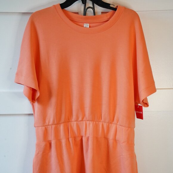 NWT, Spanx, Air Essentials Cinched T-Shirt Dress, Sunset Peach - Picture 3 of 8